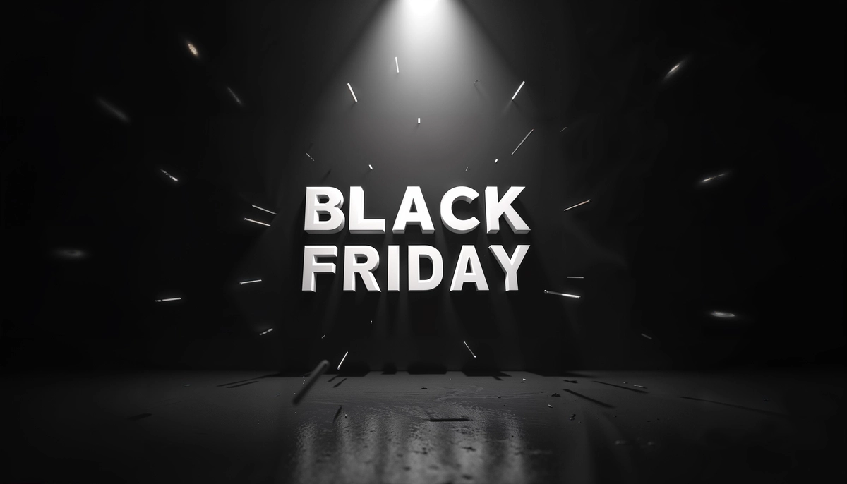 Uma parede com uma luz escrito Black Friday, representando um dos melhores momentos para negócios de diferentes tamanhos.